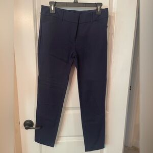 New York & Company Stylish Navy Blue Cropped Pants
